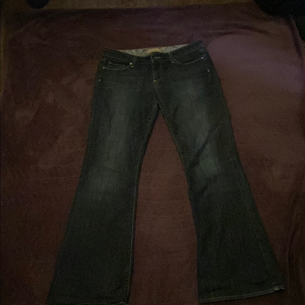 PAIGE Dark Indigo Flare Jeans